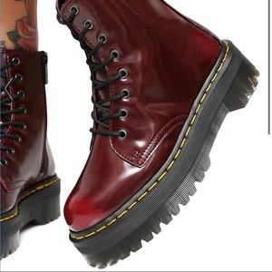 BRAND NEW Red vegan leather Jadon Dr. Martens